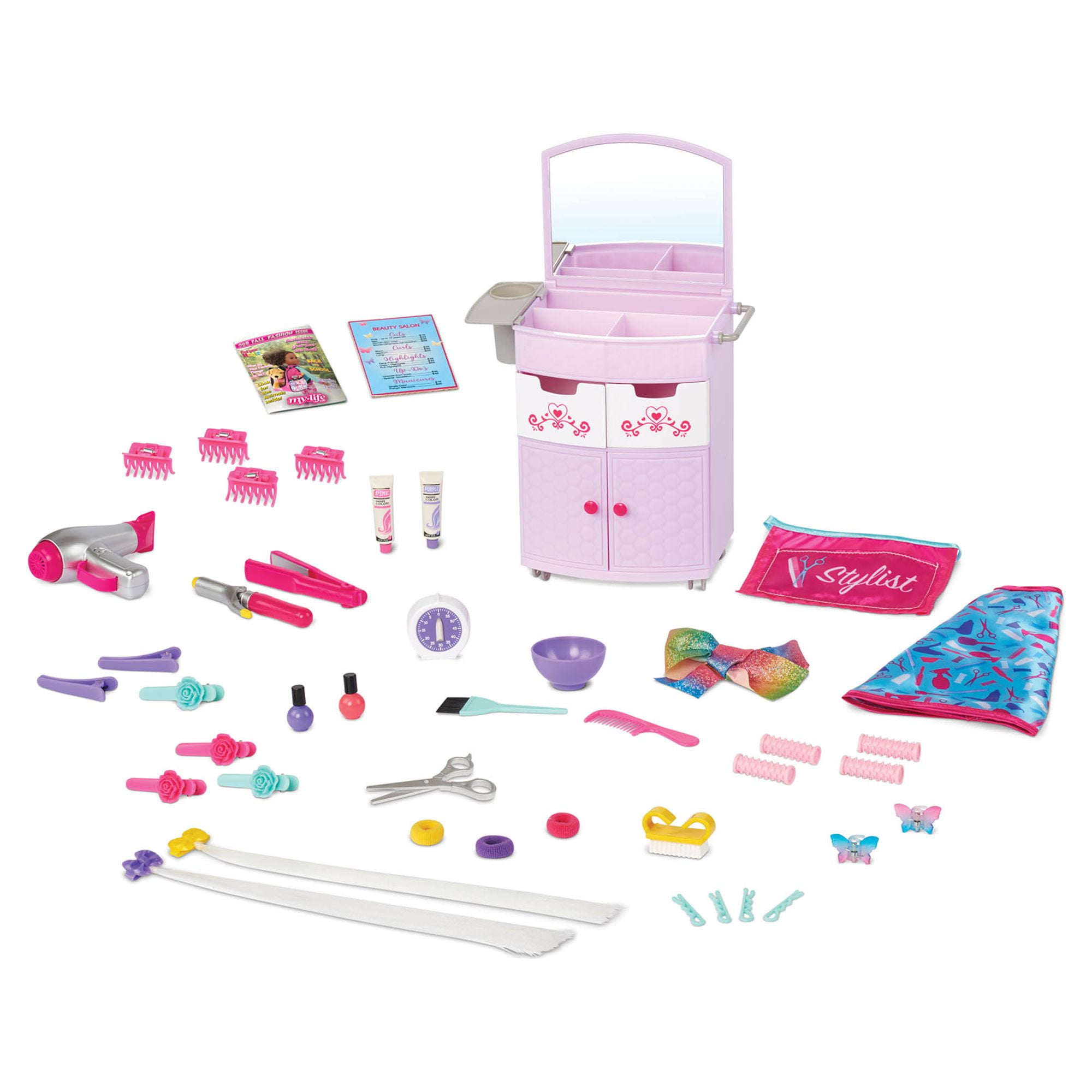 My Life As Hair Salon Play Set for 18 inch Dolls, Lavender