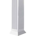thumbnail image 4 of Ekena Millwork 8"W x 12'H Premium Square Non-Tapered Fluted PVC Endura-Craft Column Wrap Kit, Crown Capital & Base, 4 of 6