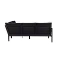 thumbnail image 5 of Linon Turner Lightweight Outdoor Sectional with Black Cushions, Black Aluminum, 5 of 14
