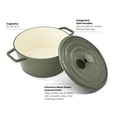 thumbnail image 5 of Thyme & Table 5.3 QT Enameled Cast Iron Dutch Oven - Moss, 5 of 7