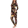 thumbnail image 2 of SCRAWLGOD Mushroom Pajamas Set of 2 Pjs Sets for Women Sleepwear Long Sleeve Pajama Set with Pockets Ladies Jogger Pjs Set Size XS Elastic Women Lounge Set Fall, 2 of 6