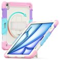 thumbnail image 2 of Case for iPad Air 13 Inch M3 2025 / M2 2024 12.9 inch (3rd/4th Gen) with Screen Protector, 360 Degree Rotating Kickstand Hand Strap Shockproof Cover with Shoulder Strap, Rainbow Pink, 2 of 7