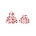 thumbnail image 2 of RUINIXCW Toddler Baby Girl Fall Jacket with Pockets Casual Strawberry Bow Floral Print Zip Up Hooded Long Sleeve Coat, 2 of 8