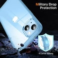 thumbnail image 3 of Shockproof Clear Case for iPhone 14, [Not Yellowing] [10FT  Drop Protection] Hard Clear Back Four Corner Airbags Drop Protection Phone Cover, 6.1 inch, Sierra Blue, 3 of 14