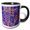 Black/White, variant on 3drose, Colorful Mosaic Pattern Background - Abstract Vector Design, 11oz Two-tone Black Mug
