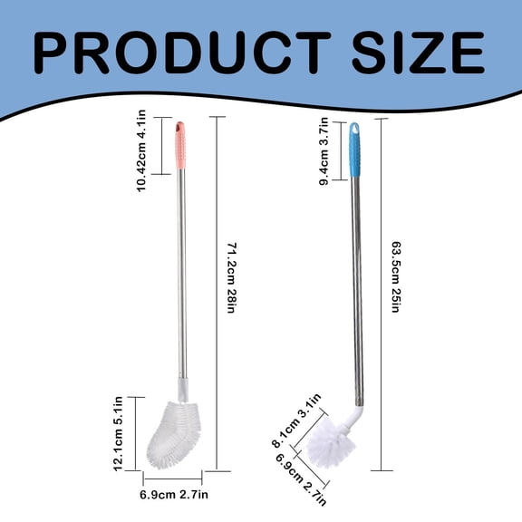 Bucket Brush, Cleaning Extra Long Bottles, Extra Long 28" Bottle Brush with Flexible Shaft, 360掳 Rotating Head Jugs Carboys, Stainless Steel Handle, Scratch-Free