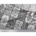thumbnail image 1 of Soimoi Satin Silk Fabric Check & Damask Patchwork Decor Fabric Printed Yard 42 Inch Wide, 1 of 3