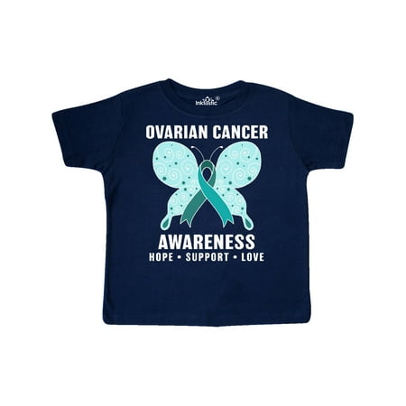 

Inktastic Ovarian Cancer Awareness Hope Support and Love Gift Toddler Boy or Toddler Girl T-Shirt