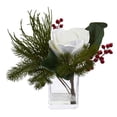 thumbnail image 1 of Nearly Natural 4184 Magnolia & Berries Artificial Arrangement in Vase, 1 of 2