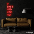 thumbnail image 3 of Craftnamesign If She's Mad Kiss Her Neon Sign, Quotes LED Sign, Room Decor, 3 of 4