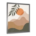 thumbnail image 2 of Designart 'Abstract Earth Toned Mountains With Red Moon I' Modern Framed Art Print, 2 of 4