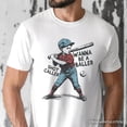 thumbnail image 2 of Baseball Retro T-Shirt Wanna Be a Baller, Vintage White and Natural Tee, 2 of 8