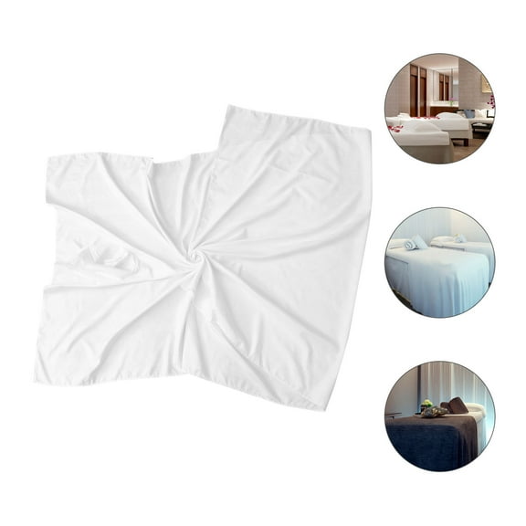 CIMAXIC Massage Table Sheets Cotton Fitted White Washable for Beauty Treatment 1Pcs
