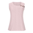 thumbnail image 6 of YueHuiYing Women's Loose-Fit Round Neck Sleeveless Tank Top White Casual Comfortable Everyday Wear Summer Versatile Top, 6 of 8