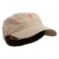thumbnail image 5 of Red Crane Logo Embroidered Big Size Fitted Ripstop Cotton Military Army Cap - Khaki XL-2XL, 5 of 5