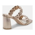 thumbnail image 3 of Dolce Vita Paily Dark Gold Crackled Stella Suede Squared Toe Heeled Sandals (Dark Gold Crackled Stella, 11), 3 of 9