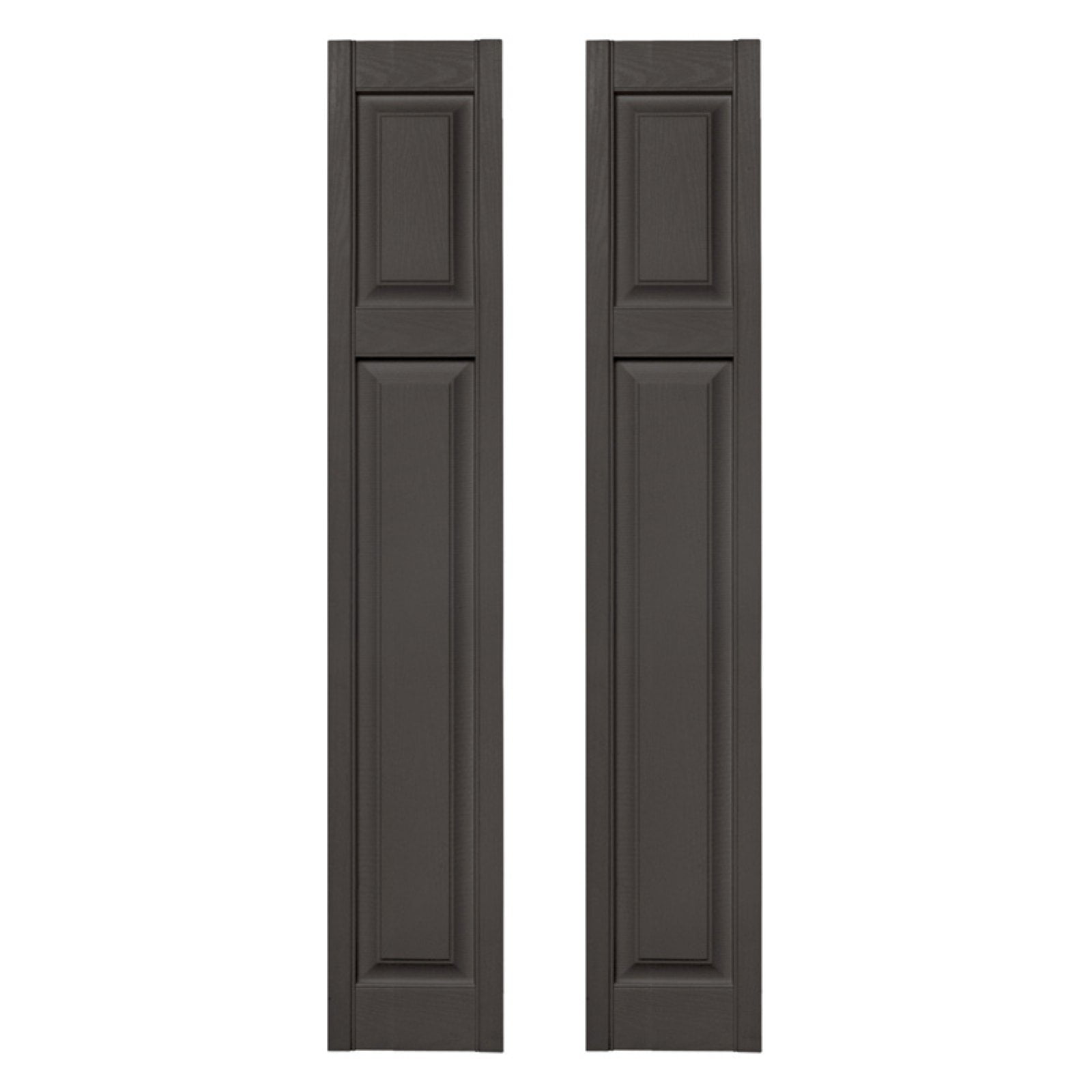 Builders Edge 12W in. Cottage Style Raised Panel Vinyl Shutters
