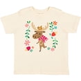 thumbnail image 3 of Inktastic Woodland Moose Spring Flowers Girls Toddler T-Shirt, 3 of 5