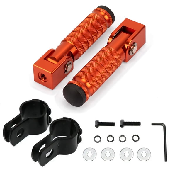 Estriberas para moto XINGWU M8, plegables en 90 grados (color naranja)