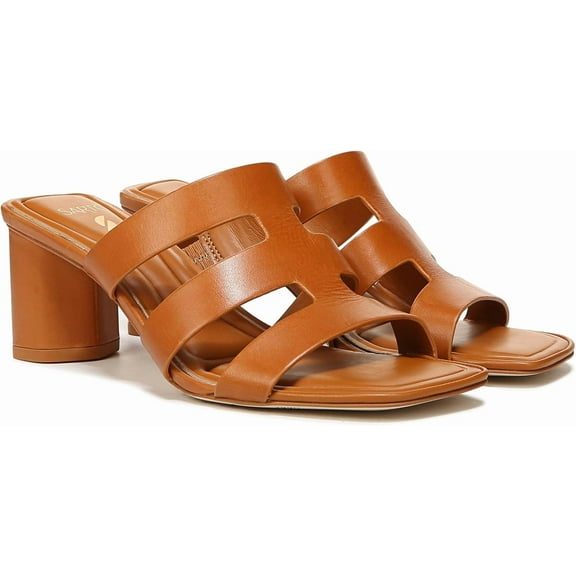 Franco Sarto Women's Flexa Carly Heeled Slide Sandal Tan Brown 9M
