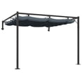 thumbnail image 1 of Outsunny 10' x 10' Wall Mounted Metal Pergola with Retractable Roof, 1 of 10