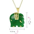 thumbnail image 4 of Bling Jewelry Womens Bali Tribal Green Jade Elephant Pendant Necklace 14K Gold, 4 of 4