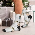thumbnail image 7 of KLL Pumpkin And White Marble Print Cool Socks Men's Women's Crew Socks Funny Crazy Novelty Stockings, 7 of 7