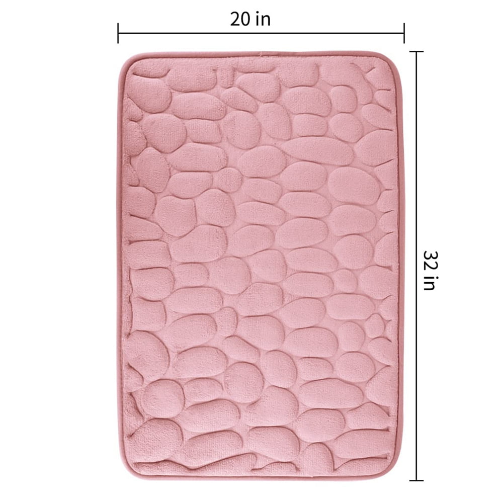 2 Piece Memory Foam Bathroom Mat Set Absorbent Non Slip Carpet for Tub Shower & Bath Room