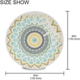 thumbnail image 4 of Coolnut Bohemia Round Tablecloth, Wrinkle Free Soft Table Cloth with Lace, 60 Inch Table Cover for Kitchen Dining Tables, Hotels, Banquets, Camping Parties House Decor, 4 of 7