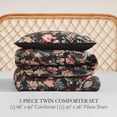 thumbnail image 2 of Jessica Simpson Arcadian Blooms Velvet Comforter Set Twin/Twin XL Size - 2 Piece Set, 2 of 7