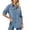 Blue, variant on Qiopertar UPF 50 Short Sleeve Shirts for Women Sun Protection Outdoor Fishing Hiking Travel Shirts Fast Dry V-Neck Button Up Casual Comfy with Pockets, Beige S