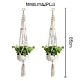 thumbnail image 1 of 4Pcs Macrame Plant Hanger Flower Pot Plant Holder 4 Legs String Hanging Rope, 1 of 2
