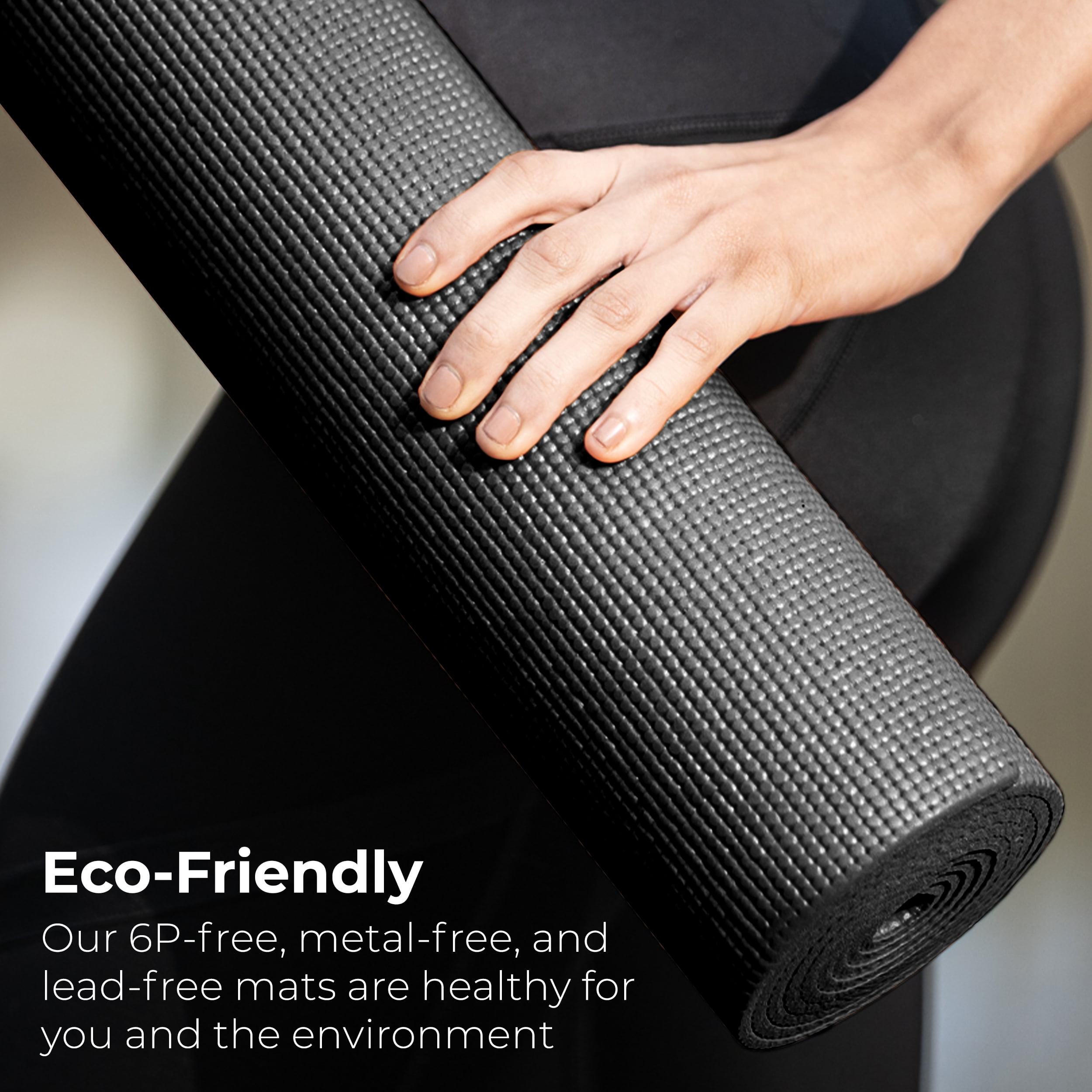 Hello Fit Bulk Yoga Mats, 10-Pack – 68" x 24", 4mm Thick, Non-Slip & Non-Toxic – Ideal for Schools, Studios & Gyms, Black