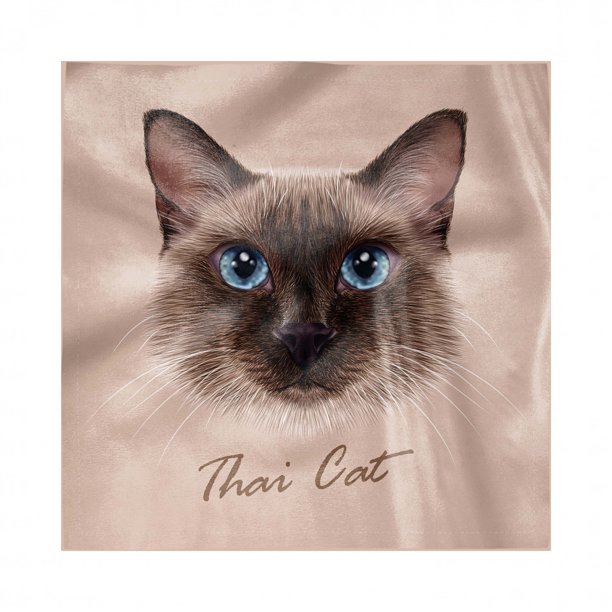 Cat Decorative Satin Napkins Set Of 4 Realistic Traditional Siamese Cat Portrait Illustration Domestic Fluffy Animal Theme Square Fabric Party Dinner Napkin 18 Multicolor By Ambesonne Walmart Com