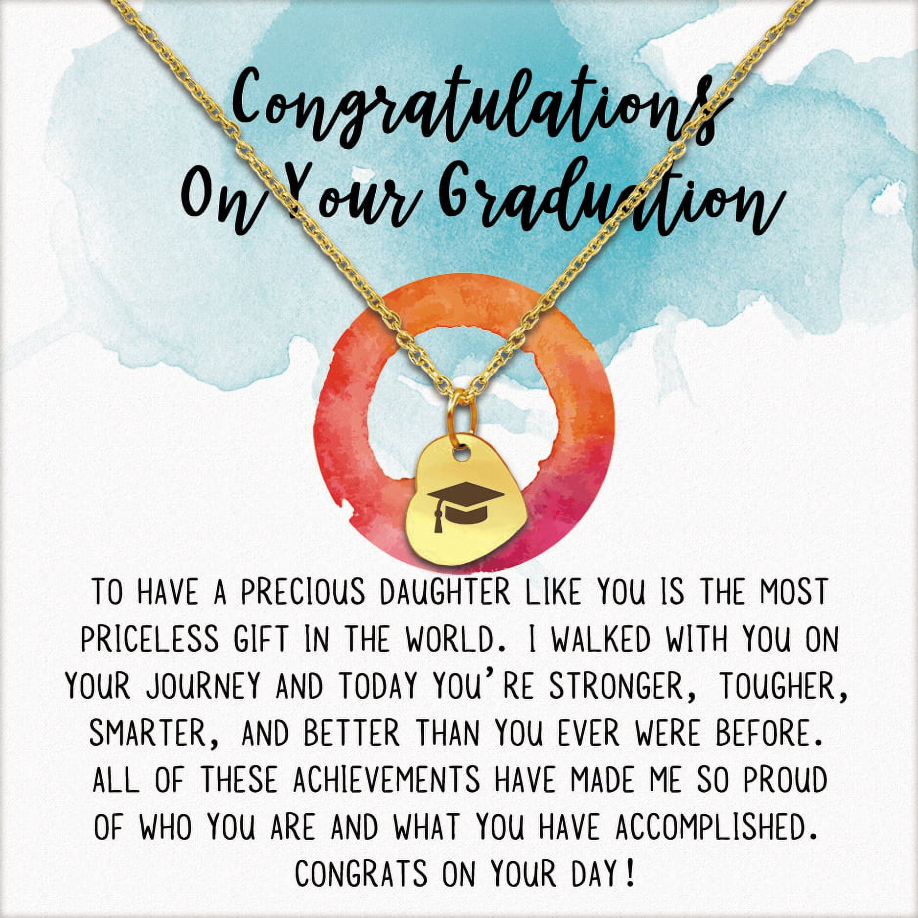 Anavia High School Graduation Gift Ideas, 2020 Graduation Gifts, High School Graduation Card Gift for Her, Gift for Best Friend, College Graduation Gifts 2020 [Gold Heart, 18" Chain]