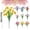 C, variant on Clearance | Blue Artificial Violet Flowers Bouquet with Spring Grass, Realistic Faux Floral Stems for Home Wedding Table Centerpiece Vase Decoration