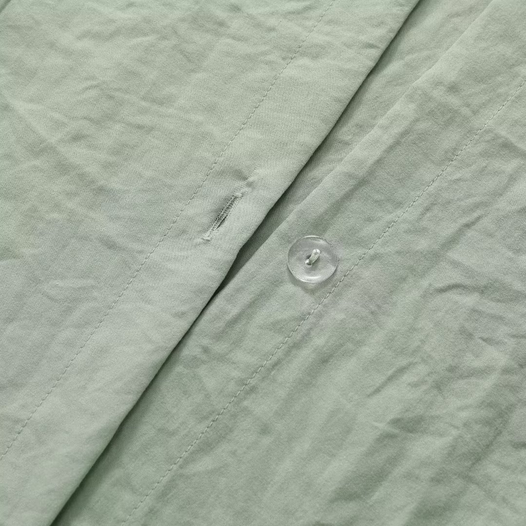 Yiwa 90x90 in Ruffle Duvet Cover Queen Size Soft Washed Microfiber Vintage French Country Duvet Cover Set for Queen Bed, Set of 3, Sage Green
