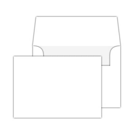 Superfine Blank Note Cards and Envelopes, 5x7-Inch, White, 50 Per Pack ...