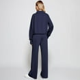 thumbnail image 6 of CILENON Airport Travel Outfit Women Women 2 Piece Outfits Sweatsuit Oversized Sweatshirt Sweatpants Tracksuit Sweat Lounge Matching Set 2024 Fall Trendy Jogging Suit Sets for Women(Navy,S), 6 of 6