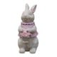 thumbnail image 2 of Estatua de animal con efecto madera, conejo de pie, accesorios para fotos, escultura rústica para primavera Rosa, 2 of 9