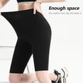 thumbnail image 4 of Leggings suaves de cinco puntos para mujeres embarazadas, cintura alta, pantalones de montar, 4 of 6