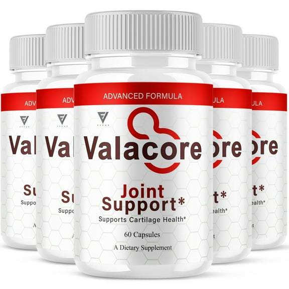 (5 Pack) Valacore Maximum Strength Joint Support Supplement, Vala Core Advanced Mobility and Overall Health Formula (300 Capsules)