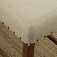 thumbnail image 4 of Furniture of America Freiden Padded Counter Bench, Rustic Oak, 4 of 5