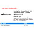 thumbnail image 2 of Steering Rack - Compatible with 2003 - 2004 Volvo XC70 2.5L 5-Cylinder, 2 of 2