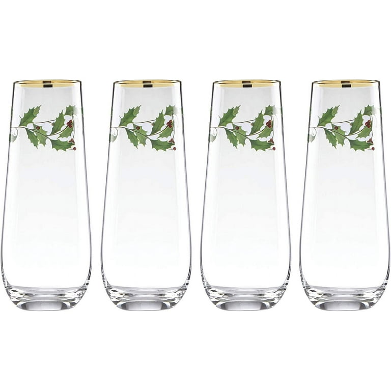 Lenox Stemless Wine Glasses Set of 4, 4 1/2” Tall
