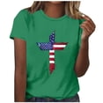 thumbnail image 3 of Frostluinai Patriotic Shirts for Women Short Sleeve Crew Neck Print Tops for Holiday Camiseta 4 de Julio Mujer Talla Grande Cuello Redondo, 3 of 6