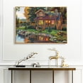 thumbnail image 3 of DIY pintura por número Kit lago casa paisaje pintura acrílica arte artesanía decoración regalo Likrtyny decoración de arte, 3 of 9