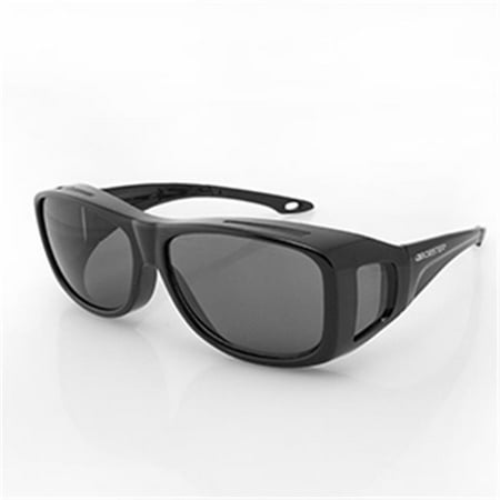 - Gloss Black Condor 2 Large OTG Sunglass, Anti-fog Smoked