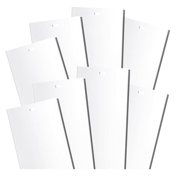 White Vertical Blinds Replacement Slats, for Doors and Windows. Easy Install Standard Replacement, 82.5” Long (2)