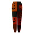 thumbnail image 5 of Orange Pajama Pants Women Comfy Long Lounge Bottom,Drawstring Elastic Waist Sleep Pants with Pockets S, 5 of 6